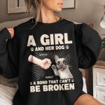 A Girl And Her Dog - A Bond That Can't Be Broken - PersonalizedOne Size Shirt - Image 4