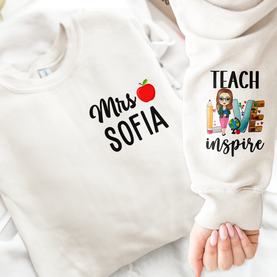 Teach-Love-Inspire-Personalized-Sweatshirt_1.png Teach Love Inspire - Personalized Sweatshirt - Image 1
