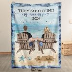 The Year I Found My Missing Piece Couple Gift - Personalized Blanket Big Size