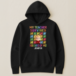 100 Days Of School School Boys Girls Kids Gift - Personalized Shirt - Image 4