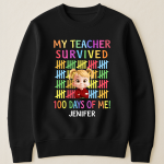 100 Days Of School School Boys Girls Kids Gift - Personalized Shirt - Image 5