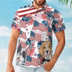 Dog Dad Patriotic America 4th Of July - Personalized Hawaiian Shirt - Image 3