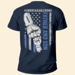 Father & Daughter Unbreakable Bond - Personalized Back Printed Shirt Father's Day - Image 2