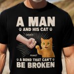 A Man And His Cat - PersonalizedOne Size Shirt - Image 2