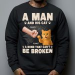 A Man And His Cat - PersonalizedOne Size Shirt - Image 4
