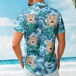 Custom Face Funny Photo For Men, Husband Big Wave - Custom Photo Hawaiian Shirt - Image 2