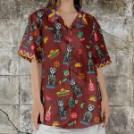 Day Of The Dead Dog Cat Hispanic Mexican Latinos Latinx - Personalized Hawaiian Shirt - Image 3