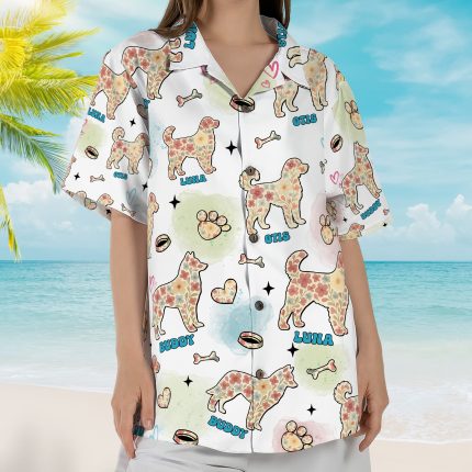 Dog Floral Summer - Personalized Hawaiian Shirt