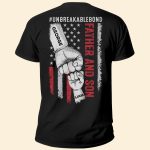 Father & Daughter Unbreakable Bond - Personalized Back Printed Shirt Father's Day - Image 3