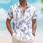 Football Baseball Basketball Soccer Fan Toile De Jouy - Personalized Hawaiian Shirt - Image 2