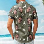 Hunting Camo Tropical Pattern Custom Face Aloha Shirts - Custom Photo Hawaiian Shirts - Image 4