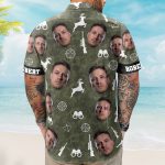 Hunting Camo Tropical Pattern Custom Face Aloha Shirts - Custom Photo Hawaiian Shirts - Image 5