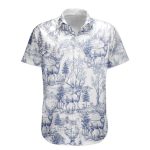 Hunting Fishing Camping Hiking Kayaking Toile De Jouy - Personalized Hawaiian Shirt - Image 4