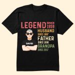Legend Husband Daddy Grandpa Custom Title - PersonalizedOne Size Shirt - Image 2