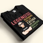 Legend Husband Daddy Grandpa Custom Title - PersonalizedOne Size Shirt - Image 3