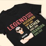 Legend Husband Daddy Grandpa Custom Title - PersonalizedOne Size Shirt - Image 4