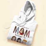 This Awesome Mom Belongs To - PersonalizedOne Size Shirt - Cute Kids Peeking - Image 5