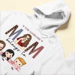 This Awesome Mom Belongs To - PersonalizedOne Size Shirt - Cute Kids Peeking - Image 6