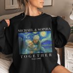 Together Since Couple Shirts Van Gogh Art - Personalized Photo Couple Matching Shirts - Image 5