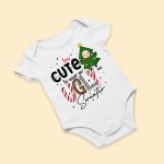 Too Cute To Wear An Ugly Sweater - Personalized Baby Onesie - Image 3