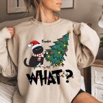 Cat What Christmas Tree - Personalized Sweatshirt - Image 2